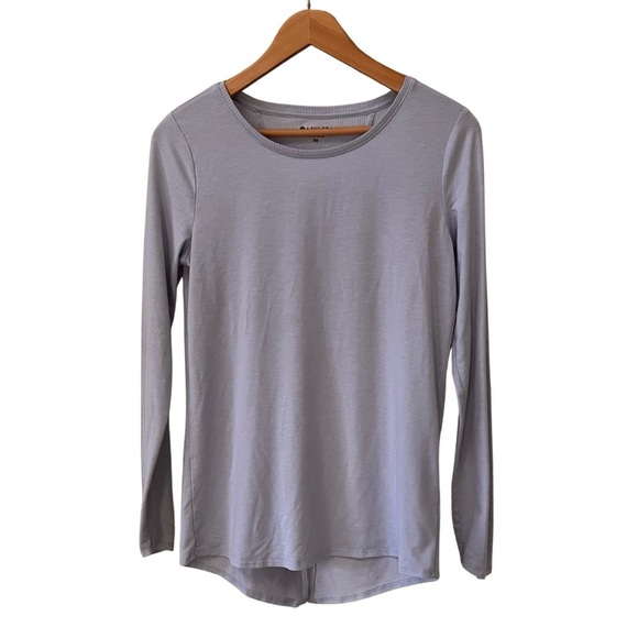 Athleta Essence Semi Fit Long Sleeve Top Blue Women's XS - Picture 2 of 13